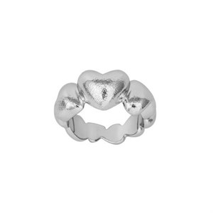 Siersbøl Shape - Stor hjerte ring i sølv | 112 000
